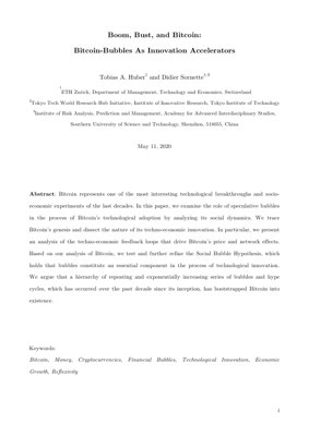 PDF Belge Kapağı - Patlama, Çöküş ve Bitcoin: Yenilik Hızlandırıcıları Olarak Balonlar - Analiz