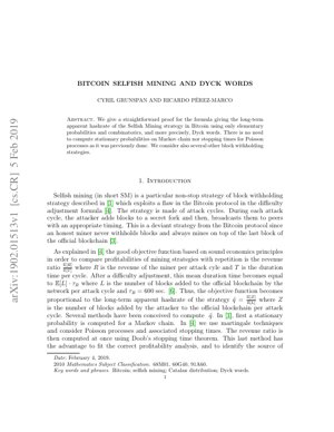 جلد سند PDF - استخراج خودخواهانه بیت‌کوین و کلمات دیک: یک اثبات ترکیبیاتی